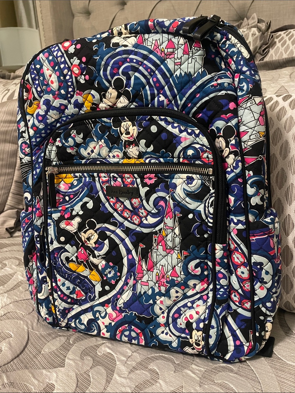 Worn Once Vera Bradley Mickey’s Whimsical Paisley Campus Backpack